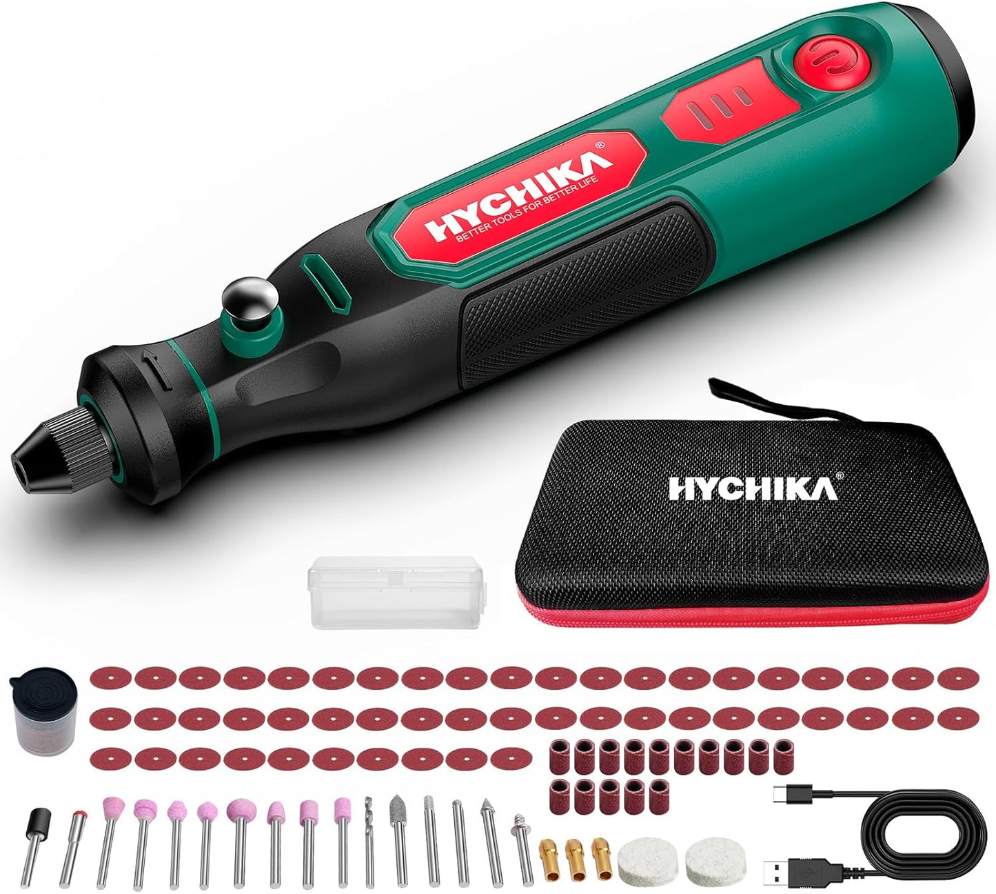 Kit herramientas rotativas inalámbricas 89 pzas 3.6V USB-C