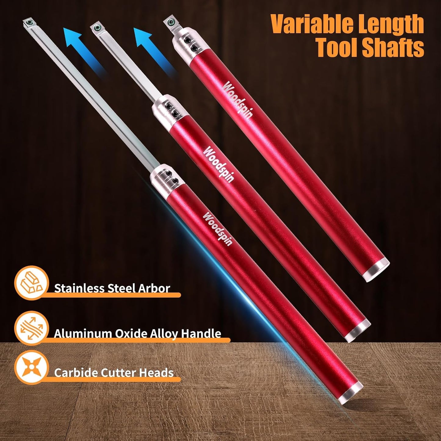 Kit torneado madera herramientas carburo con inserciones