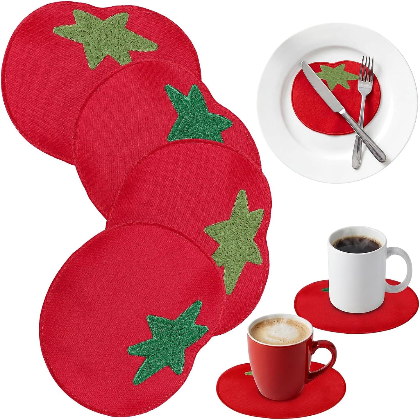 Servilletas de lino de tomate reutilizables Mindsoft para mesa de picnic y fiestas