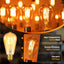 Bombilla Edison ST58 LED 3W vidrio amarillo filamento