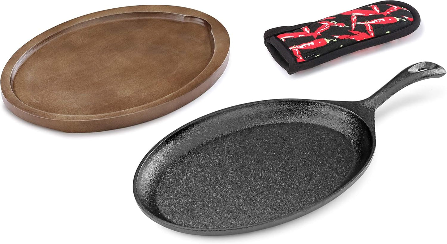 Juego 4 Sartenes Hierro Fundido Fajita Chisporroteante