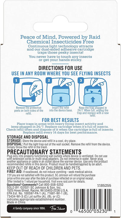Recambios trampa luz insectos 2 cartuchos atracción ligera