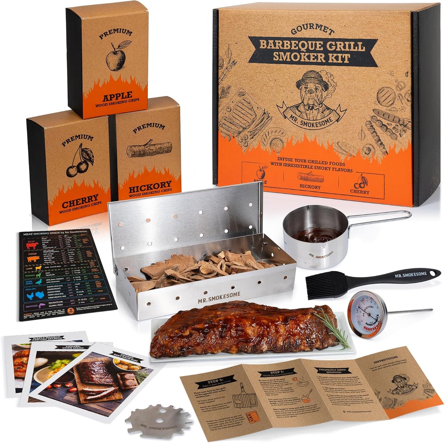 Set parrilla ahumada madera 12 pzas regalo hombres