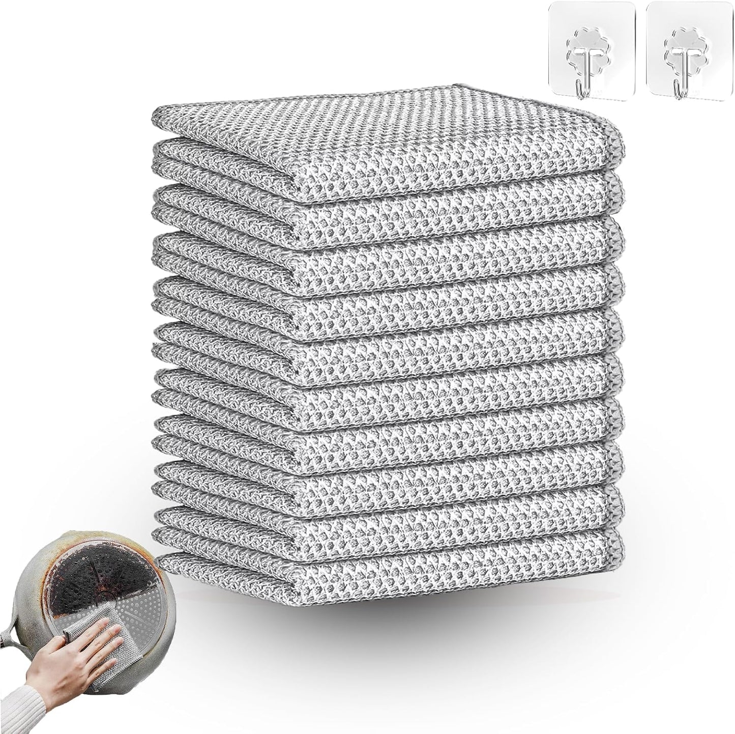 Paño cocina reutilizable doble alambre metal 10 pzas