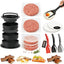 Set 3 Molde Hamburguesas Antiadherente y Abrazadera Huevos