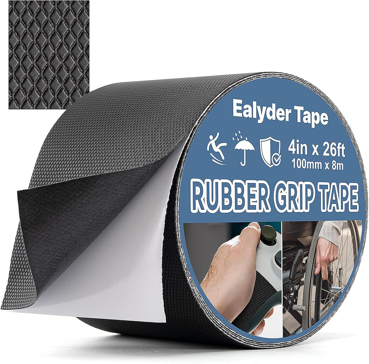 Cinta agarre antiderrap 1.25x7.9m negra uso hogar