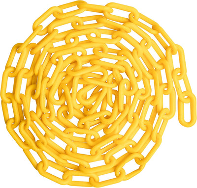 Cadena plástica amarilla 1.5x10ft resistente UV