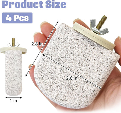 Juego 4 Pzas Piedra Molienda Natural para Pájaros