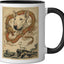 Taza Cerámica Bull Terrier Ola Retro Negro/Blanco
