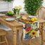 Camino de mesa floral de girasol 13 x 72 pulgadas decoración rústica