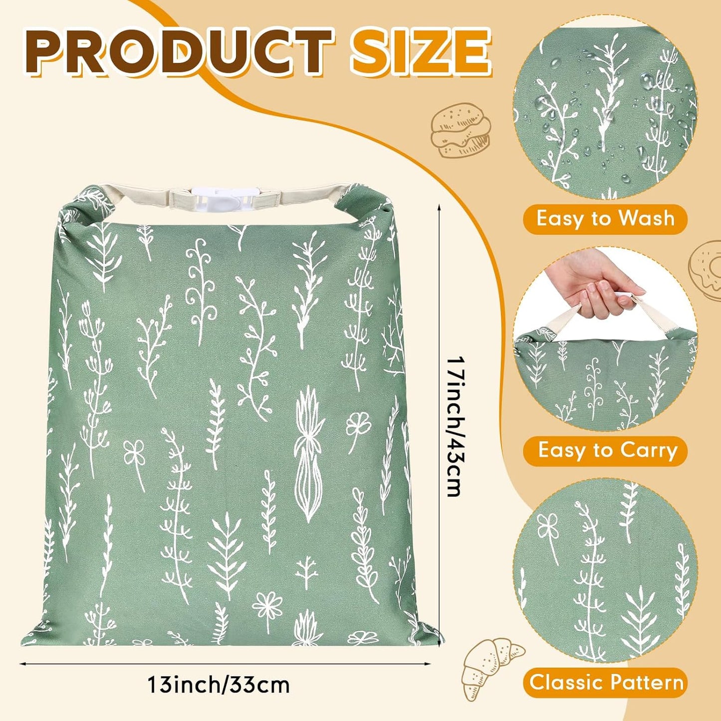 2 Pzas Bolsas Pan Cera Abeja Reutilizables 13x17pulg