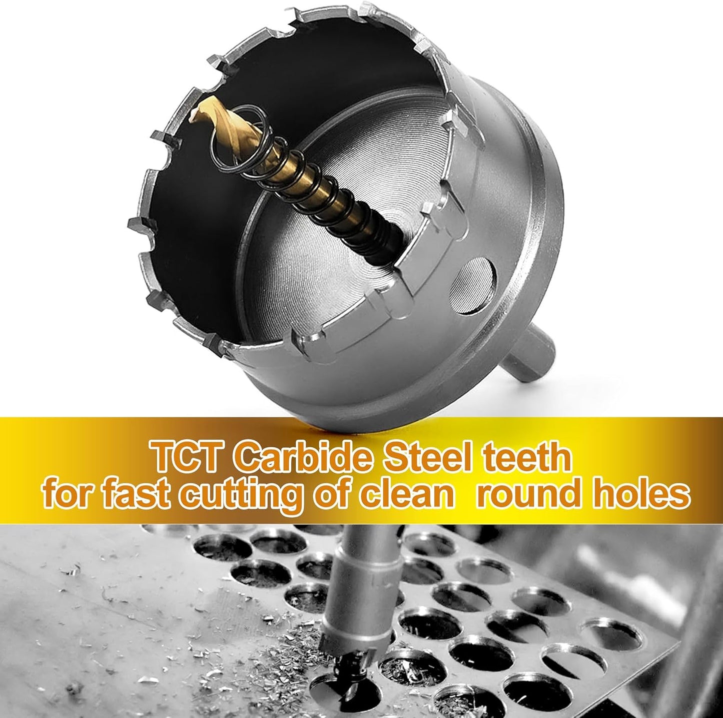 Set 2 Sierras Perforadoras TCT 5/8pulg Acero Inox