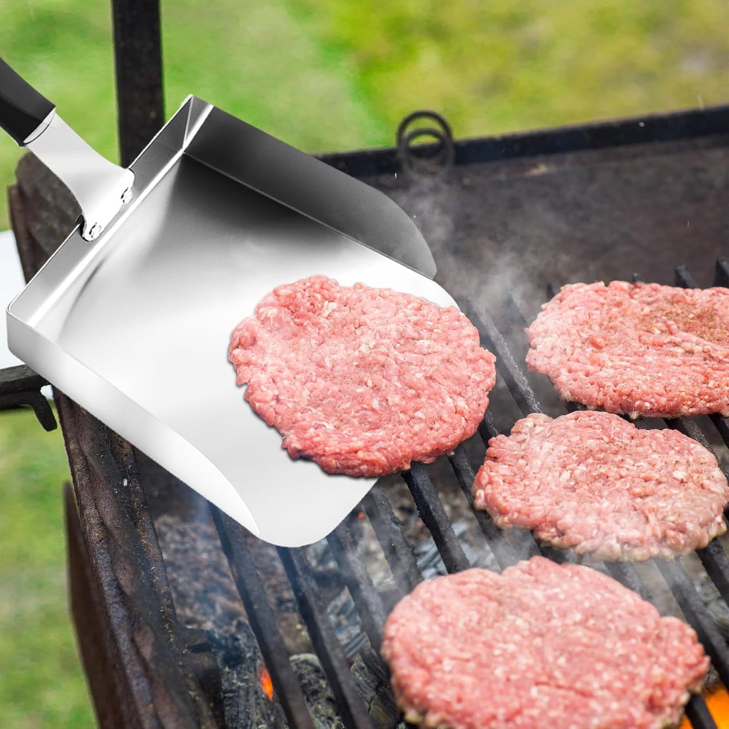 Espátula de acero inoxidable para griddle y hibachi de 7.5"