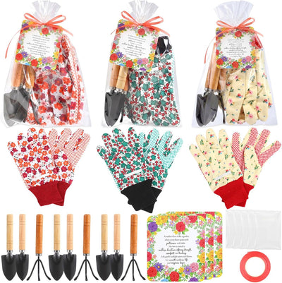 Set 3 Guantes Jardinería Floral Regalo Mamá Abuela