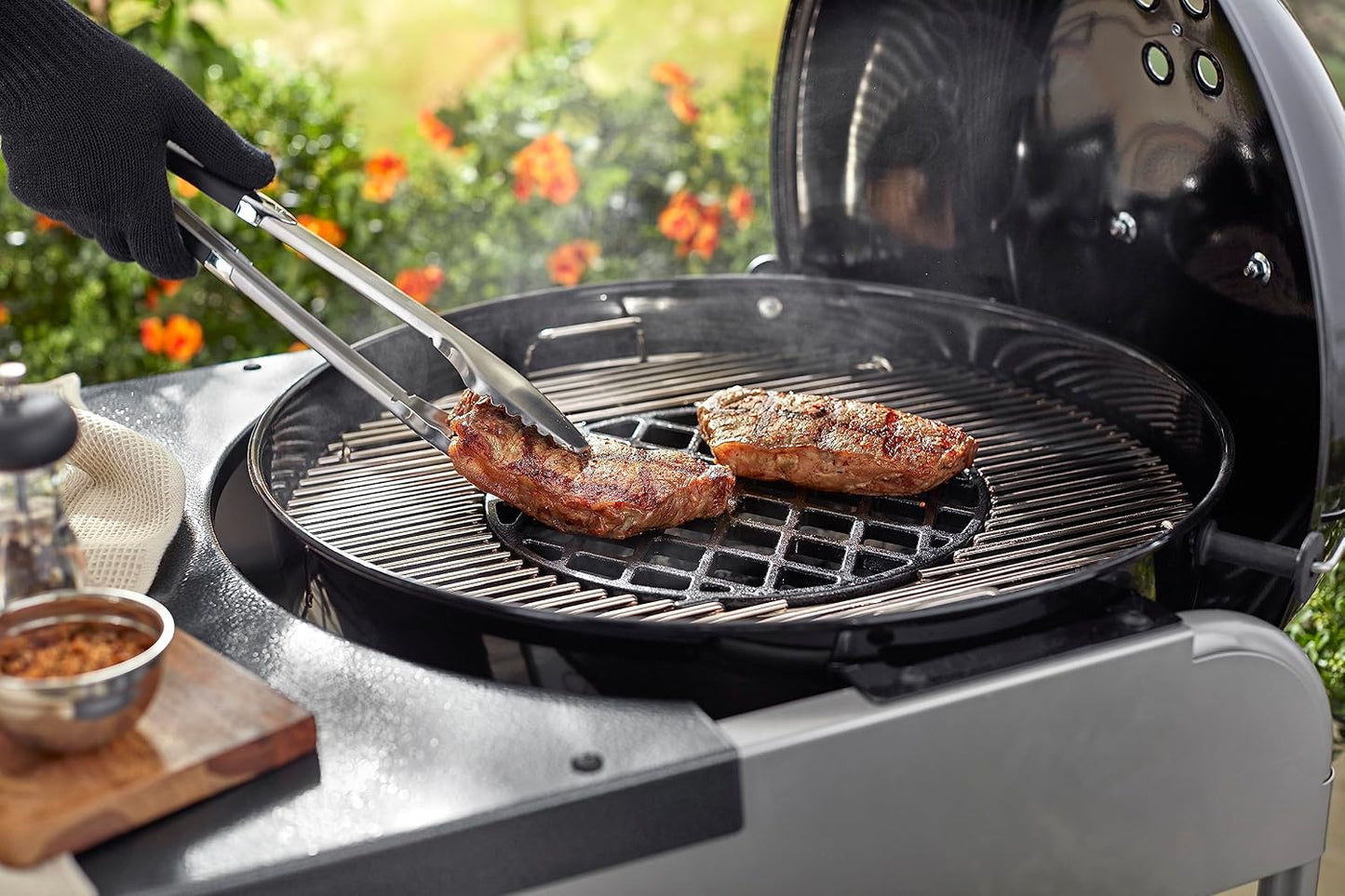 Rejilla dorar carne para asador gourmet