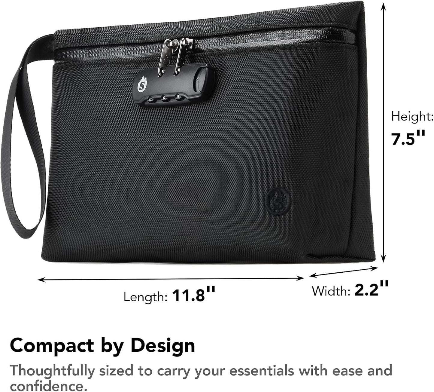 Bolsa a prueba de olores con cerradura combinación negro