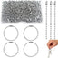 200 Cadenas Bolas 3.9pulg Perro Cadena Larga Conector Metal