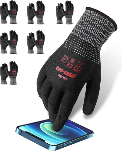 Guantes trabajo recubiertos compatibles smartphone