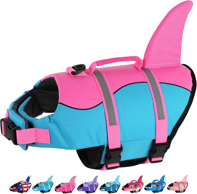 Chaleco salvavidas para perros ajustable flotante azul