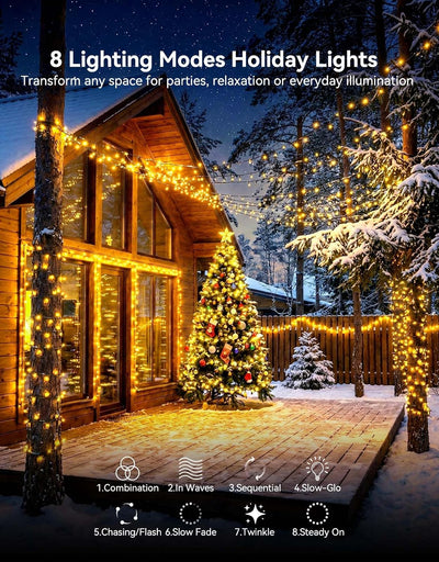 Guirnalda 500 luces LED 164ft exteriores enchufable verde