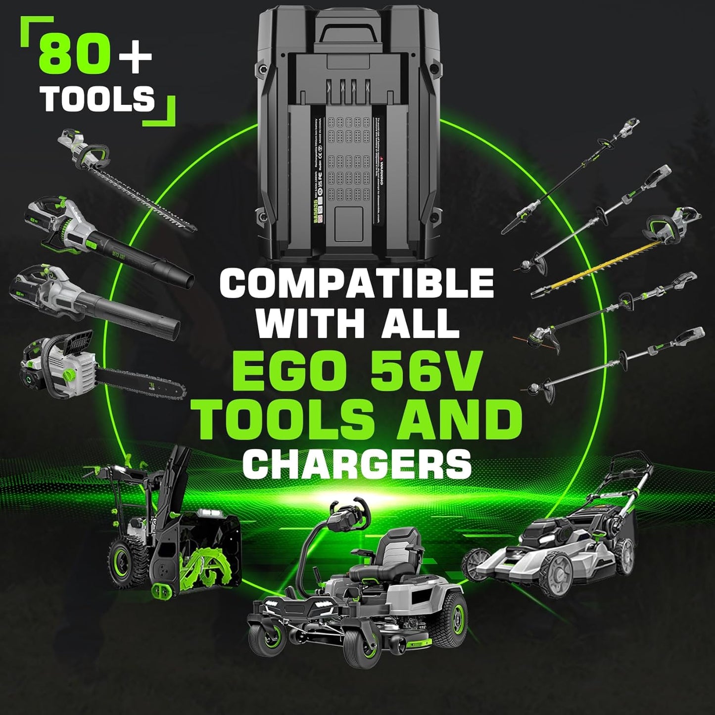Batería EGO 56V 5.0Ah BA2800 Comp 4x Mayor Autonomía