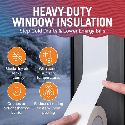 Cinta sellado ventana blanca 2pulg x100pies impermeable UV