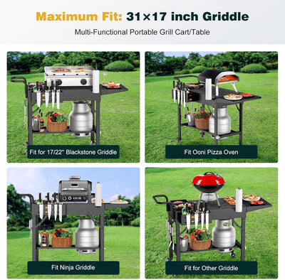 Mesa parrilla exterior soporte Blackstone plegable 440lbs