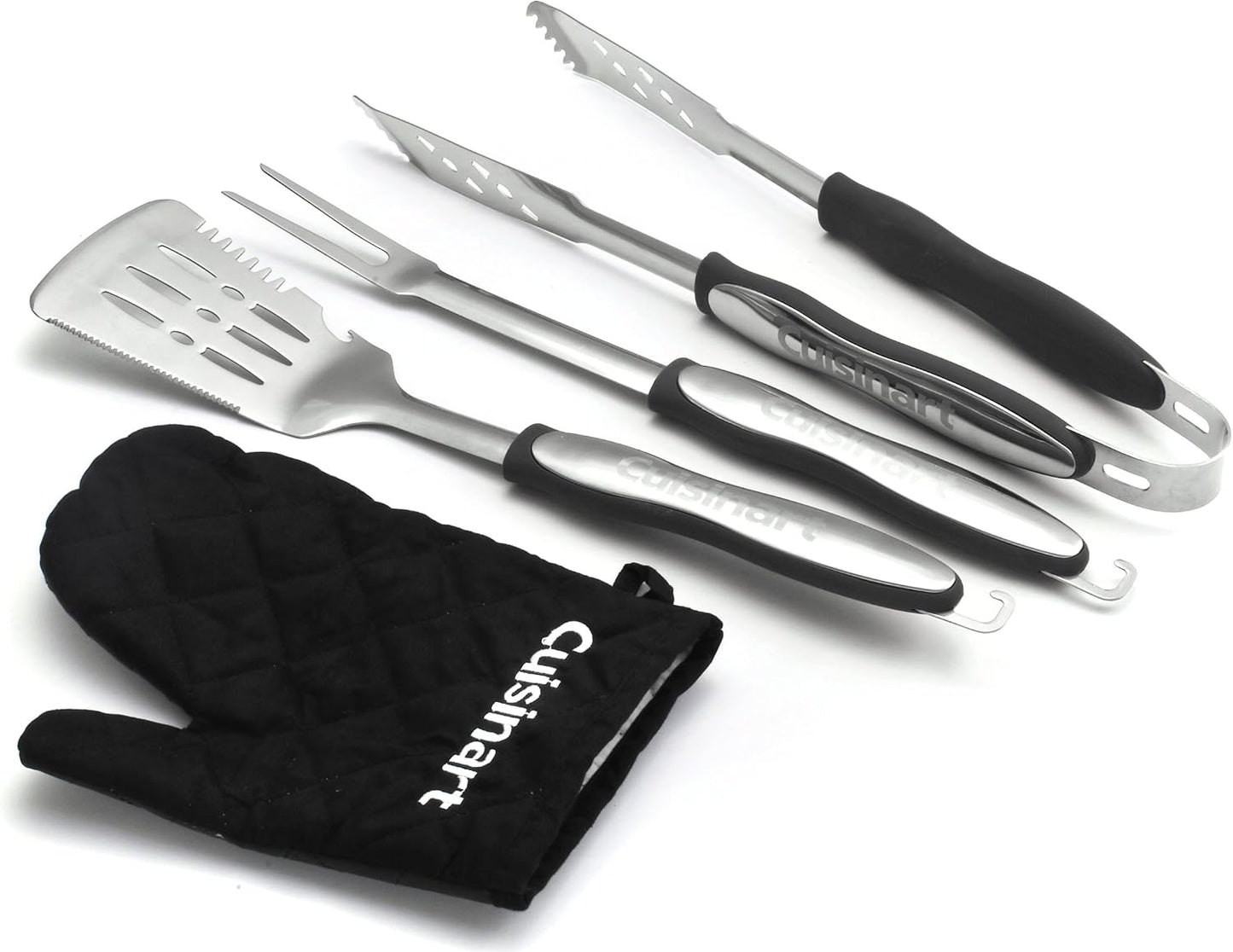 Juego 3 Pzas Herramientas Parrilla Guante Negro