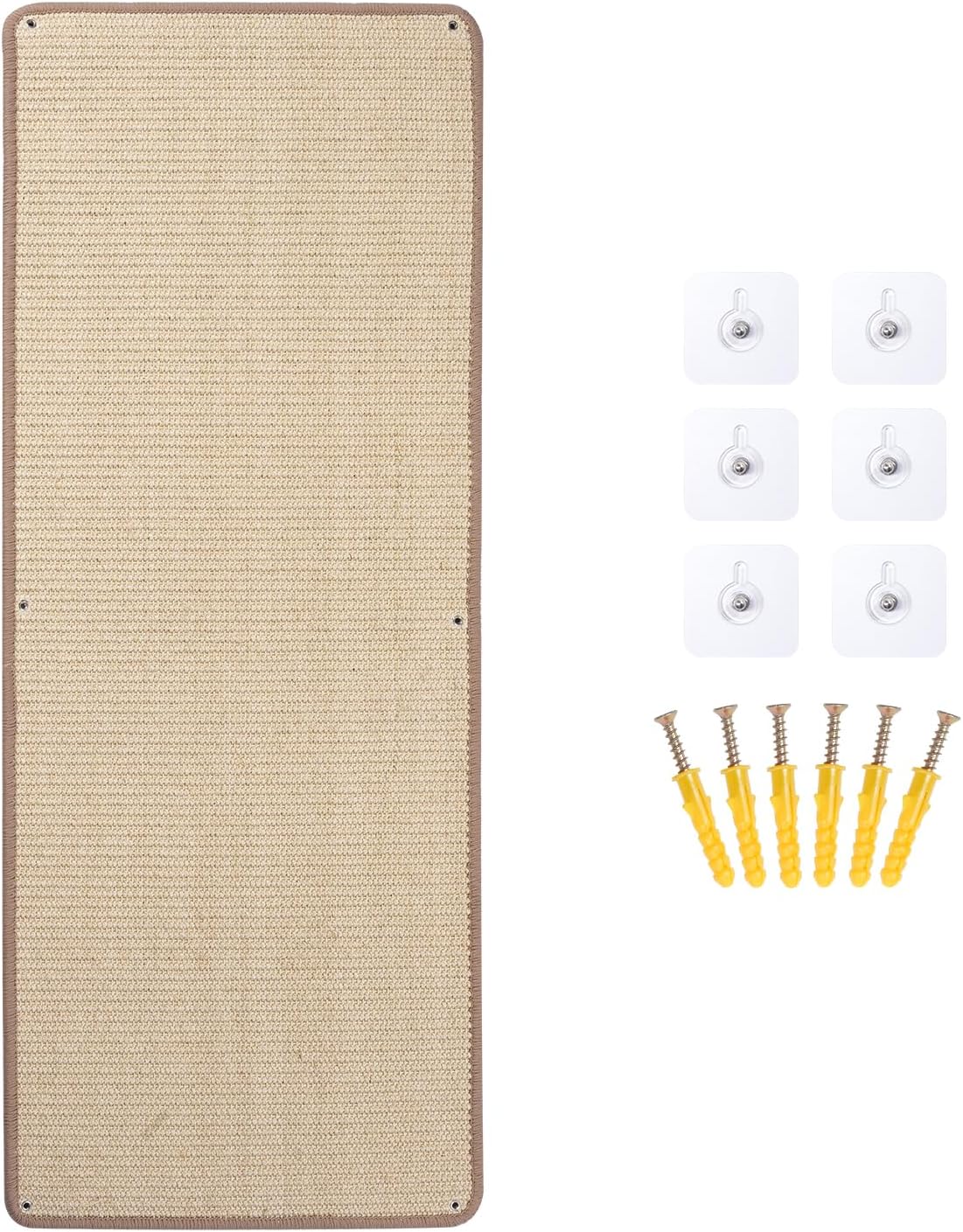 Alfombrilla rascadora sisal natural para gatos pared