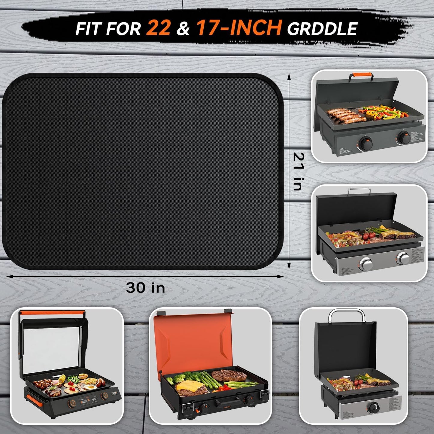Tapete mesa ignífugo protector doble cara para parrilla camping