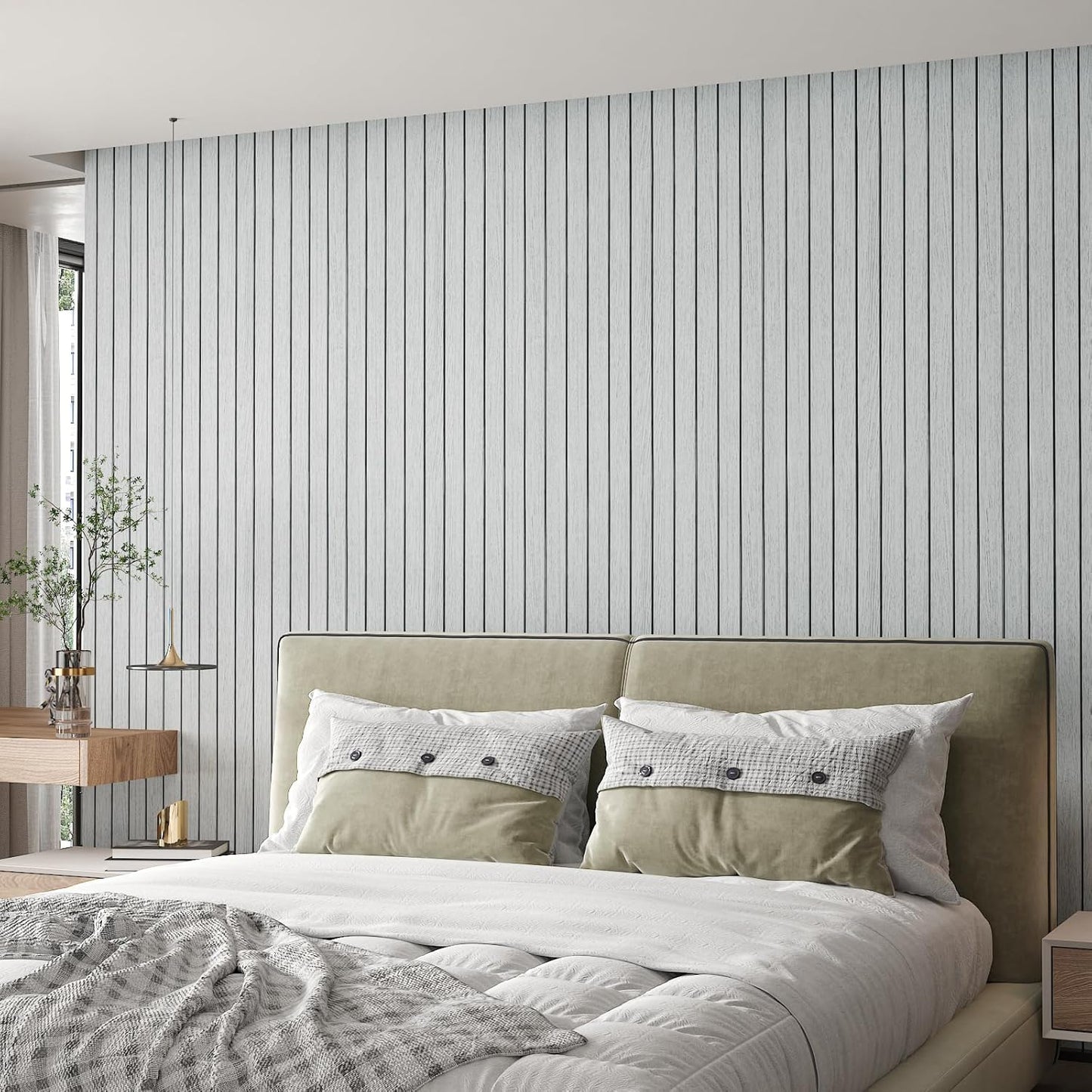 Paneles 3D gris claro texturizado para pared cocina