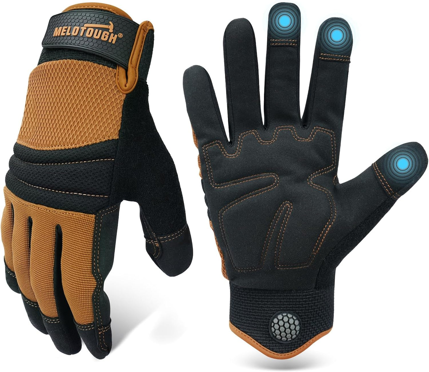 Guantes trabajo unisex tacto caqui
