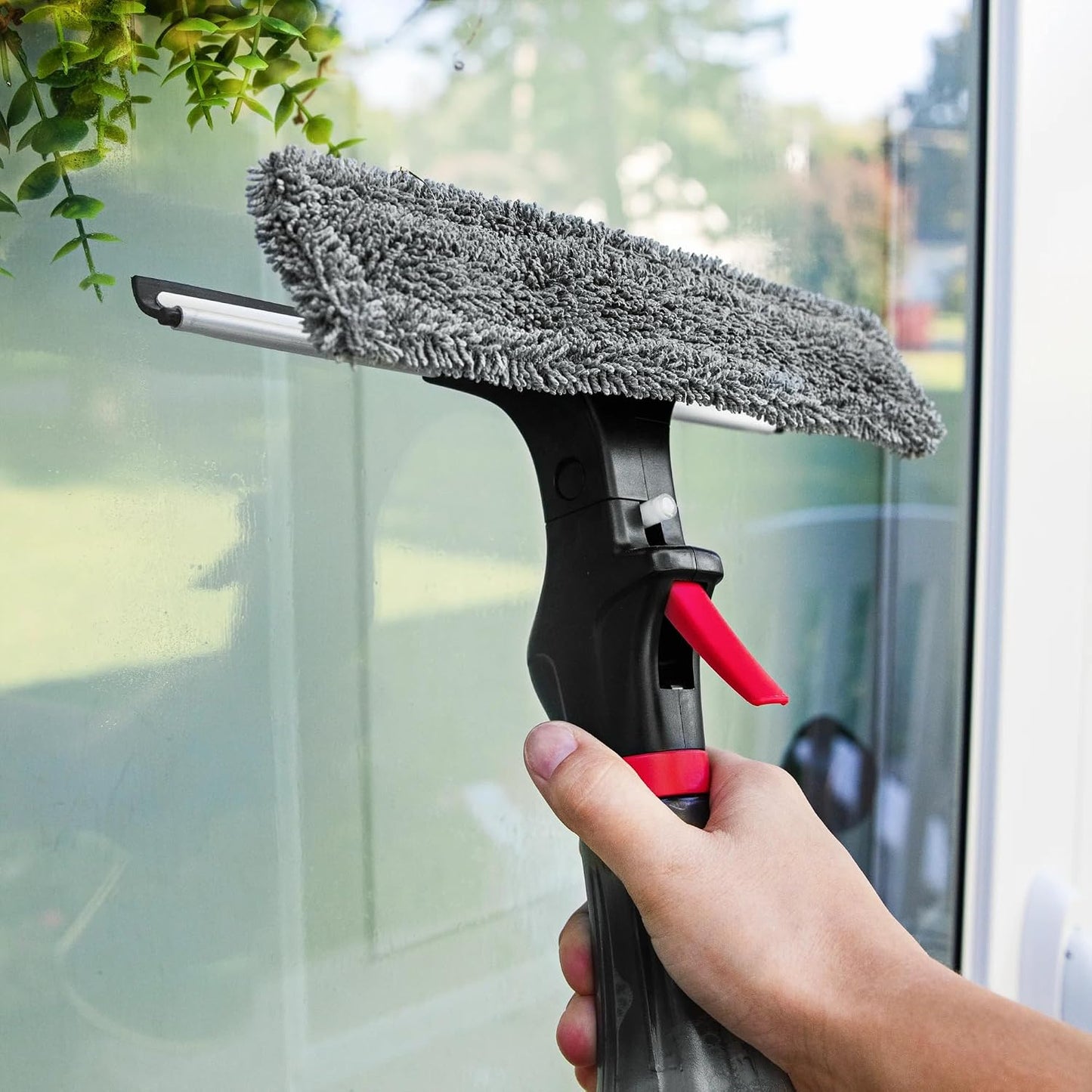 Herramienta 3en1 para limpiar ventanas con spray y microfibra