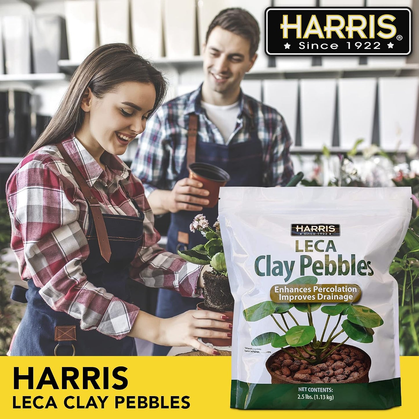 Guijarros arcilla expandida para plantas 2.5lb