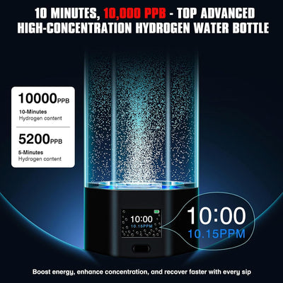 Generador agua hidrógeno 12oz ionizador SPE/PEM portátil