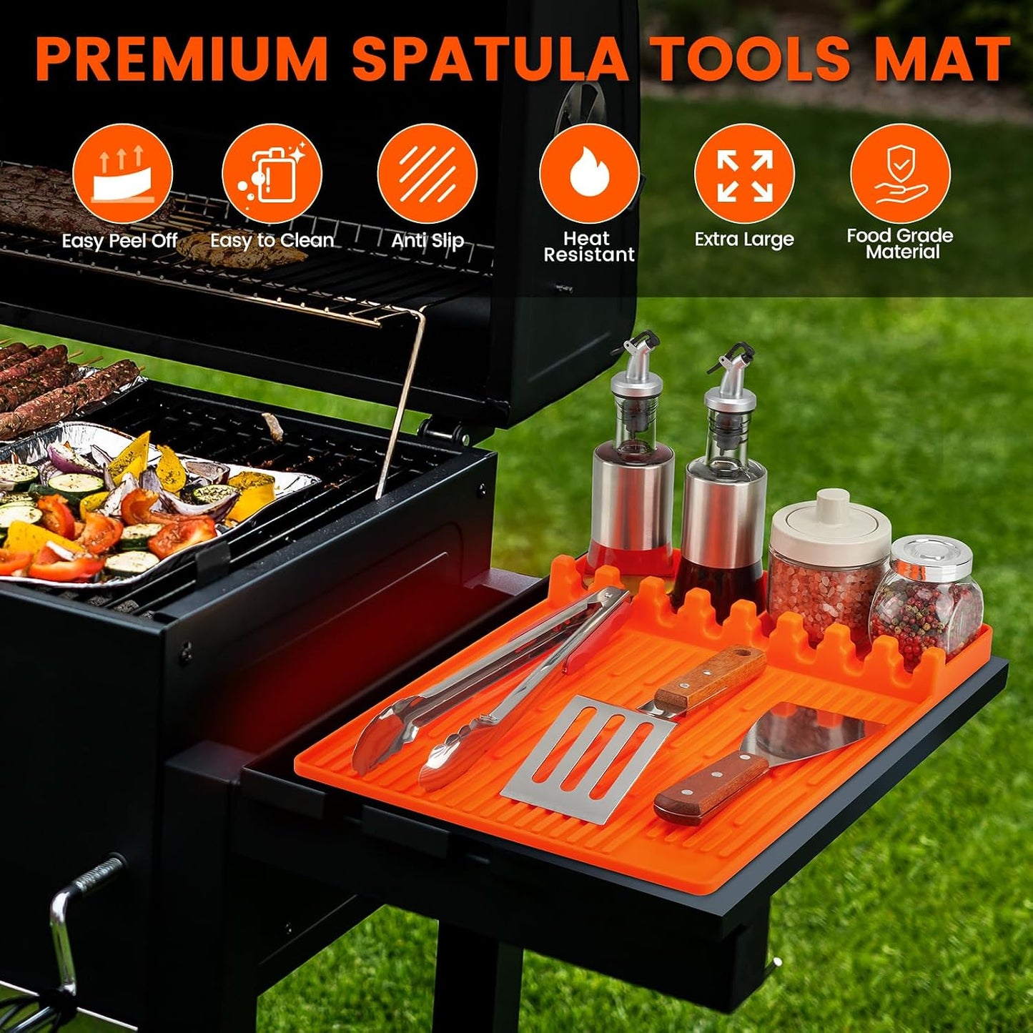 Alfombrilla silicona para parrilla Blackstone resistente calor