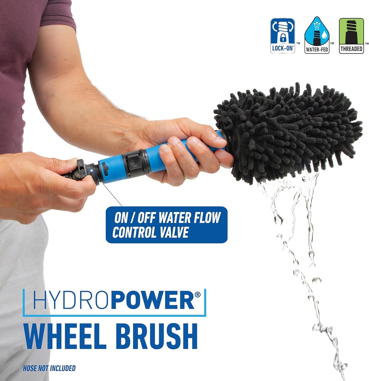 Rueda hidroeléctrica 7pulg cepillo auto válvula ajustable