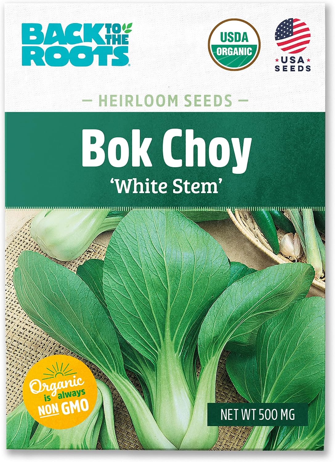 Paquete semillas Bok Choy White Stem 500mg