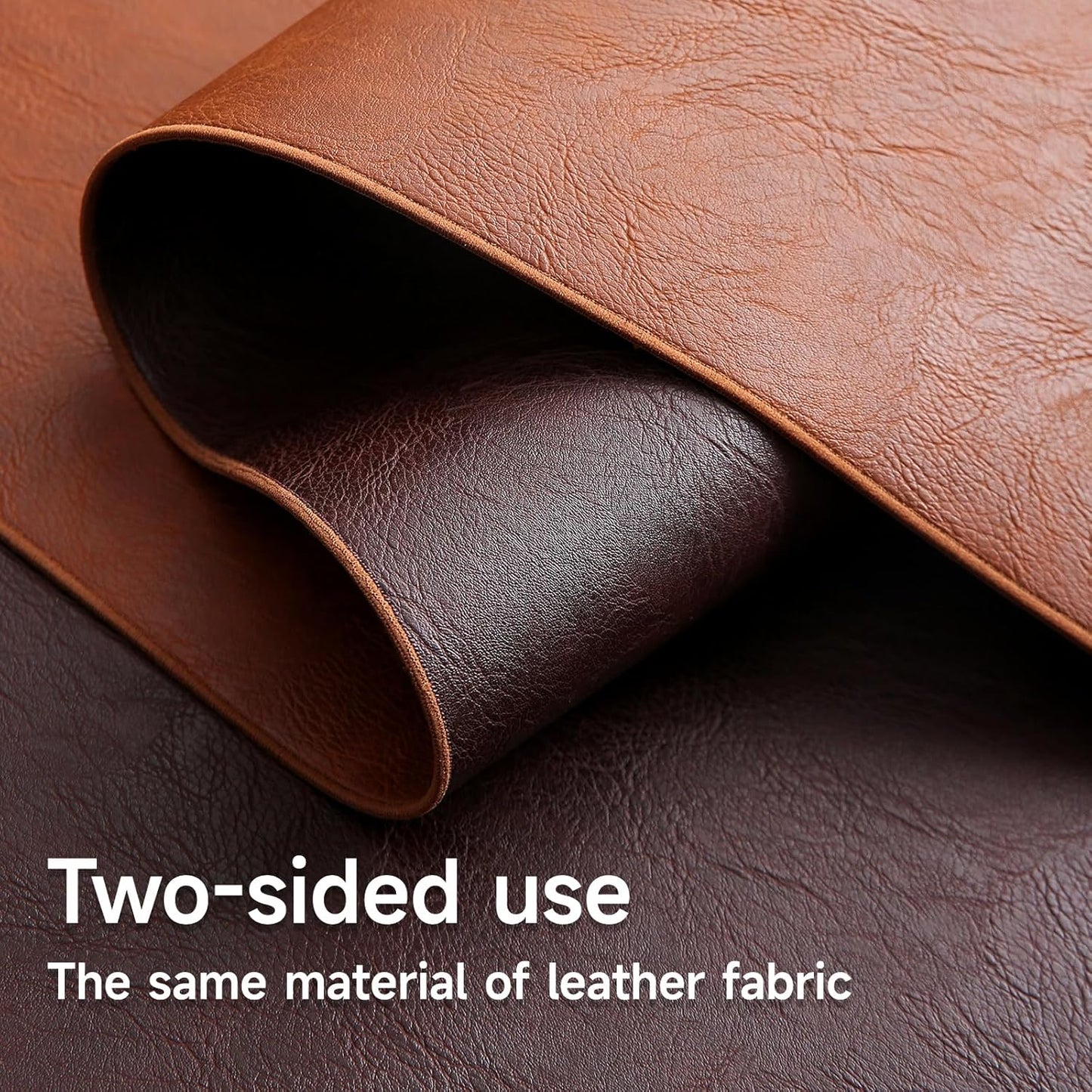 Mesa Camino Cuero Sintético Doble Cara Marrón Café Impermeable