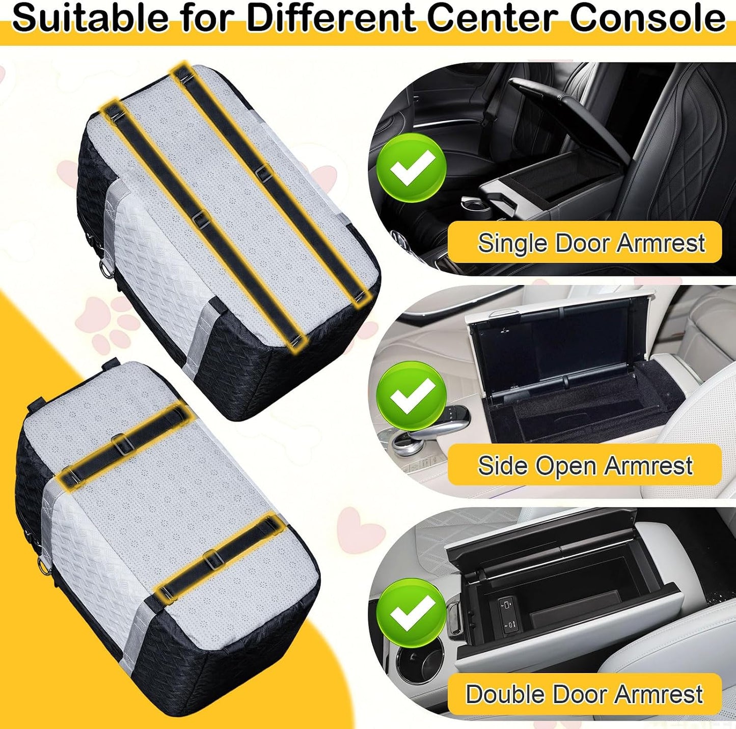 Asiento auto perros pequeños consola elevador 0-15lb con red