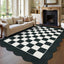 Alfombra festoneada 5x7ft sala moderna antideslizante lavable
