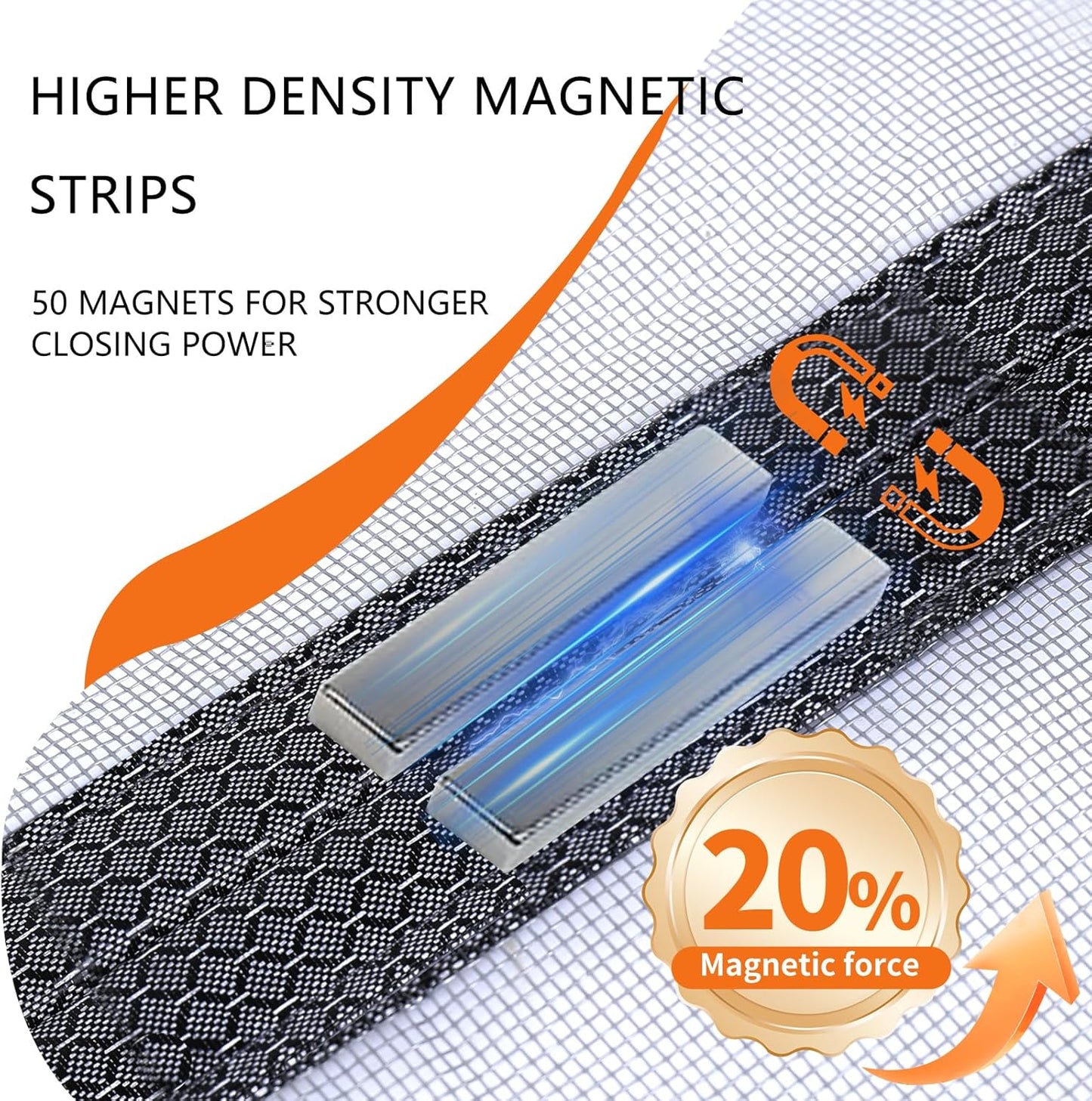 Puerta mosquitera magnética 42x84pulg malla fibra vidrio verano