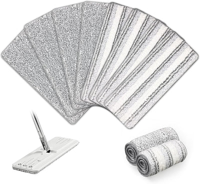 8 Pzas Almohadillas Microfibra para Mopa Plana 13x4.9pulg