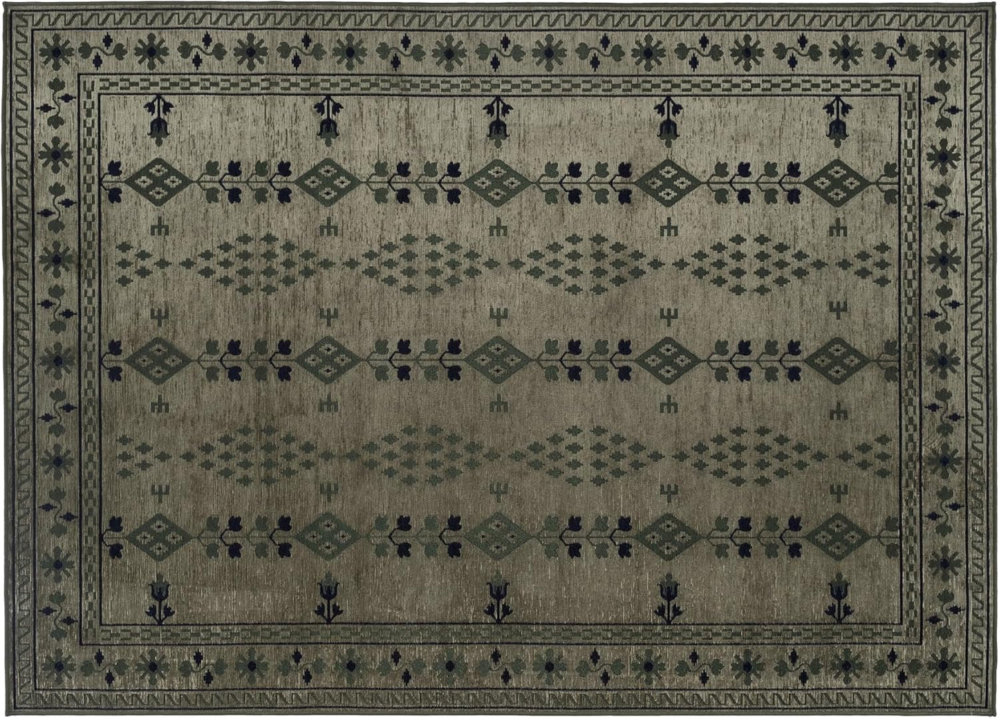 Alfombra lavable 7x9ft cocina dormitorio cert Oeko-TEX verde