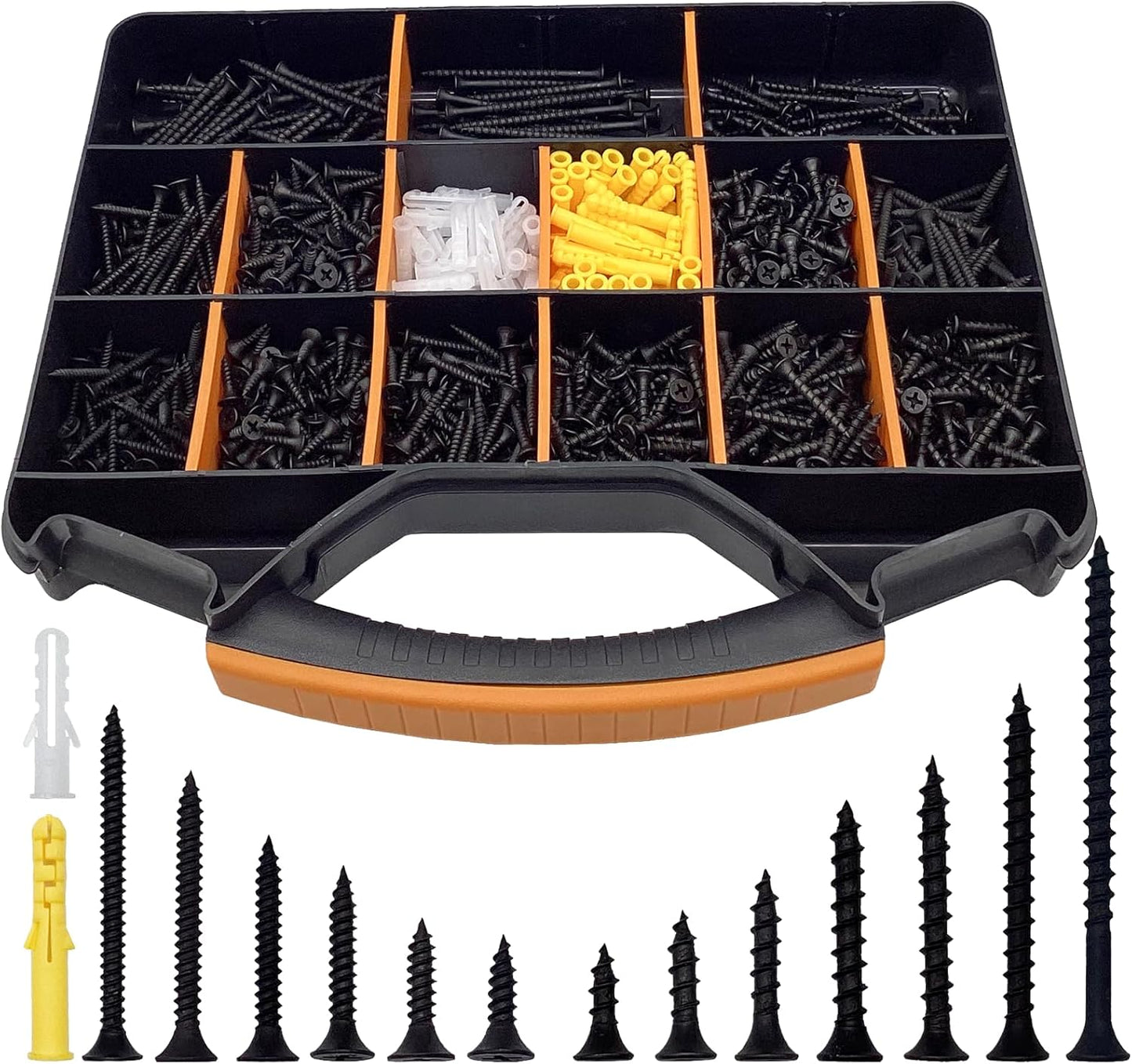Kit anclajes madera y yeso 100 uds 13 tamaños