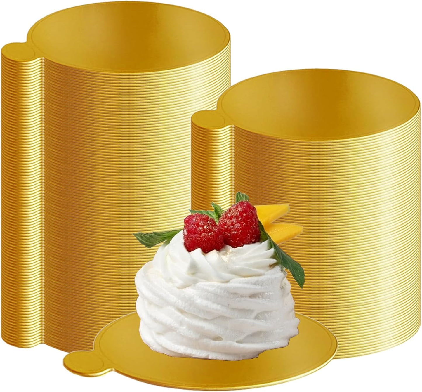 Mini tableros para tartas base dorada circular de 3.1 pulgadas