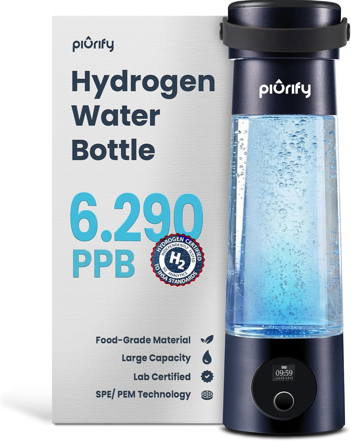 Generador agua hidrógeno 17oz modo dual azul