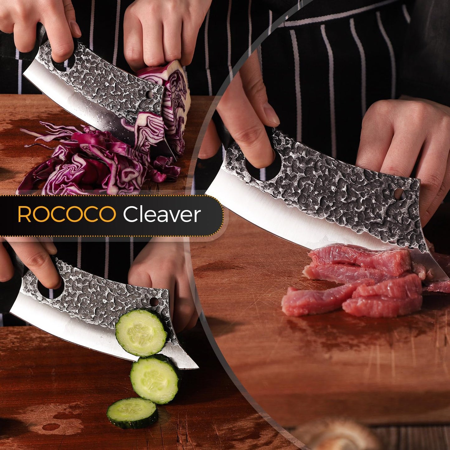 Cortador pizza Ulu cuchillo carnicero multiuso para barbacoa