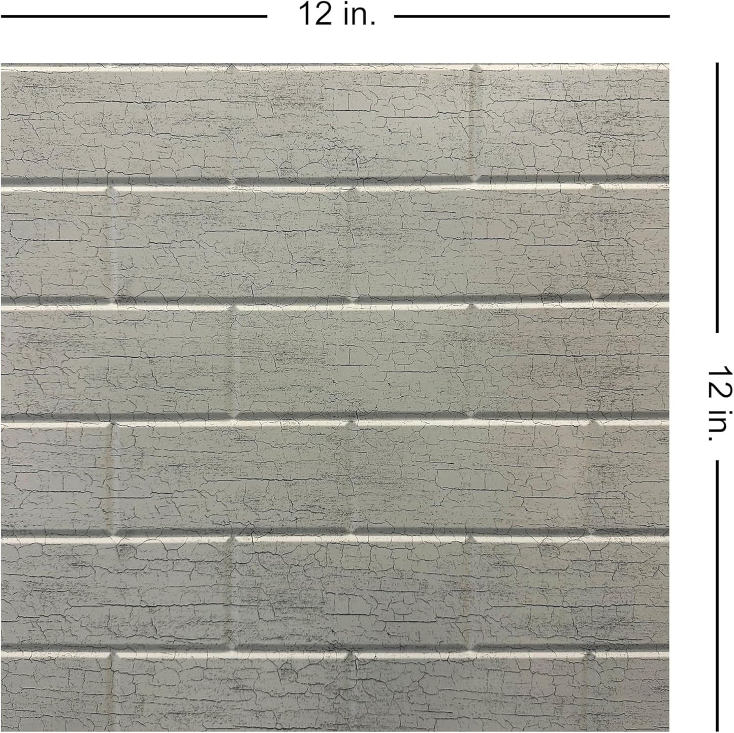 129 Paneles PVC Salpicaduras Blanco Envejecido 12x12pulg