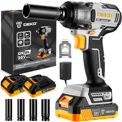 Llave impacto inalámbrica 258ft-lbs 1/2pulg batería 2x2.0Ah